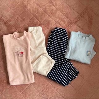 ユニクロ(UNIQLO)のドラえもんフリースパジャマ 110120セット(パジャマ)