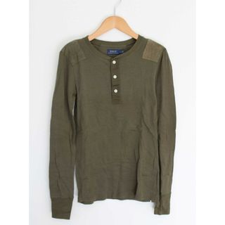 ラルフローレン(Ralph Lauren)の【春夏物 新入荷】●RALPH LAUREN/ラルフ ローレン●ヘンリーネックカットソー/ロンT/長袖 カーキ レディース S/P【中古】春夏 503042(Tシャツ(半袖/袖なし))