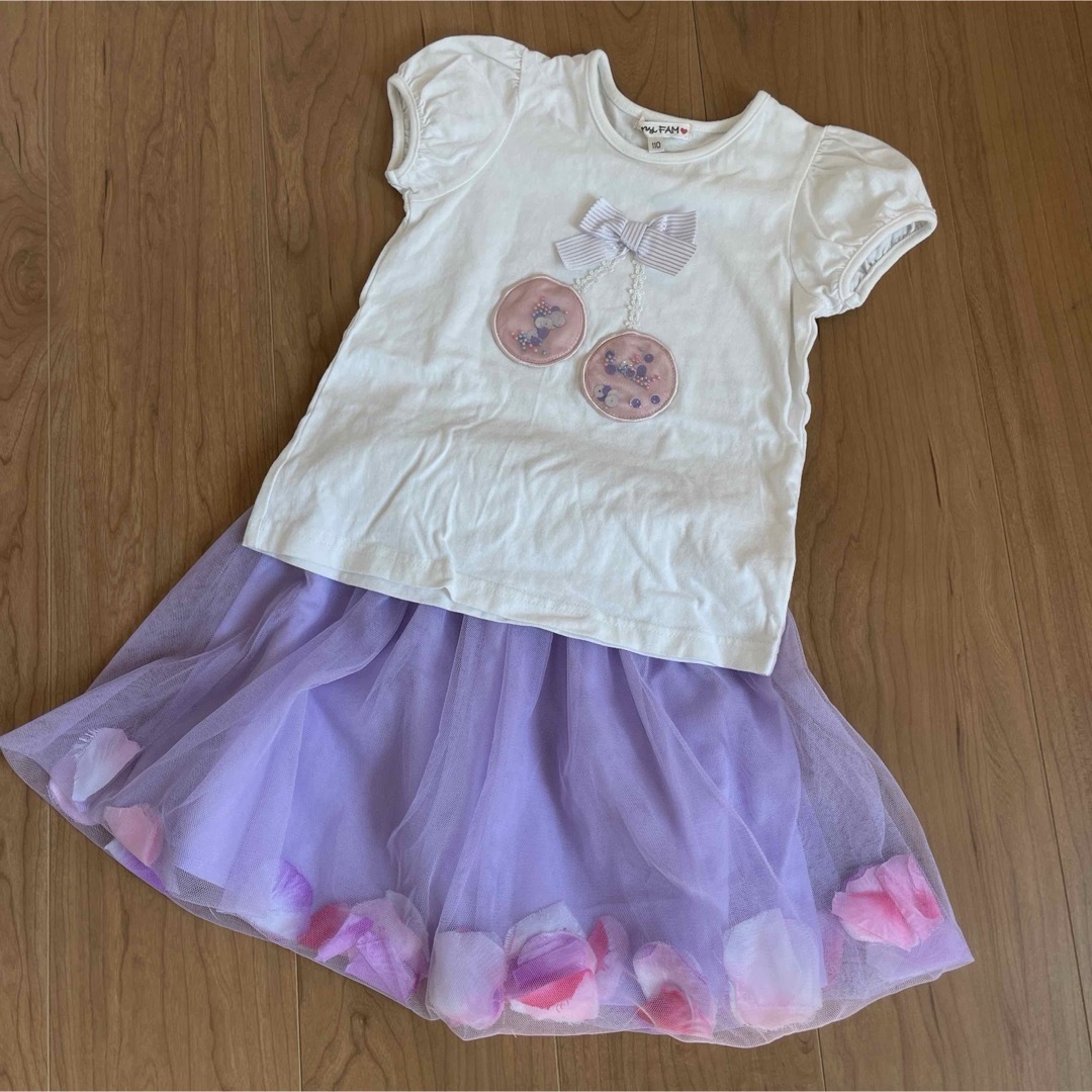 anyFAM(エニィファム)のanyFAM トップス＆スカート110 キッズ/ベビー/マタニティのキッズ服女の子用(90cm~)(スカート)の商品写真