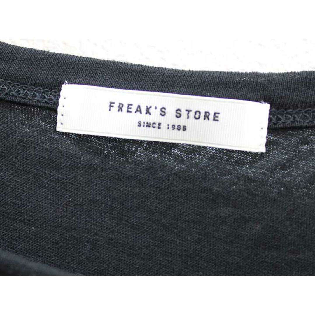 FREAK'S STORE(フリークスストア)の【値下げ】▼FREAK'S STORE/フリークスストア▼ロングカットソー/長袖/後ろ裾長め/アシンメトリー ブラック/黒 レディース F 春秋 409032 レディースのトップス(Tシャツ(半袖/袖なし))の商品写真