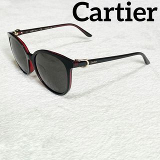 カルティエ(Cartier)の【人気デザイン✨】☆カルティエ☆サングラス☆ウェリントン☆レッド×ブラック☆(サングラス/メガネ)