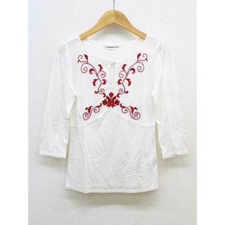 ヴィヴィアンタム(VIVIENNE TAM)の【春物 新入荷】‡VIVIENNE TAM/ヴィヴィアン タム‡刺繍カットソー/Tシャツ/七分袖 ホワイト/白  レディース 0 【中古】春夏 022042(Tシャツ(半袖/袖なし))