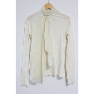 ●RALPH LAUREN/ラルフローレン●シアー切替カットソー/ハイネック/長袖 ライトイエロー/黄色 レディース S【中古】春夏 625032