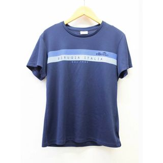 エレッセ(ellesse)の■ellesse/エレッセ■トレーニングカットソー/プリント/ロゴ/半袖 ネイビー/紺 レディース XL【中古】春夏秋冬 402132(Tシャツ(半袖/袖なし))