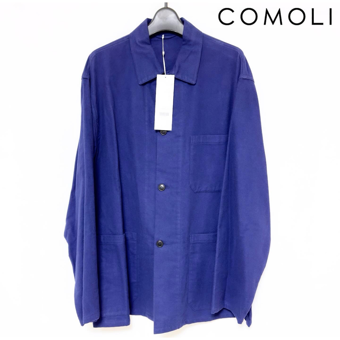 COMOLI(コモリ)の22AW COMOLI コモリ コットンネル ワークジャケット ロイヤルブルー メンズのジャケット/アウター(カバーオール)の商品写真