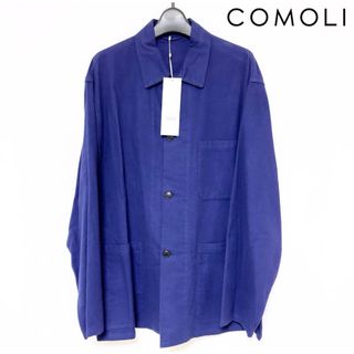 COMOLI - 22AW COMOLI コモリ コットンネル ワークジャケット ロイヤルブルー