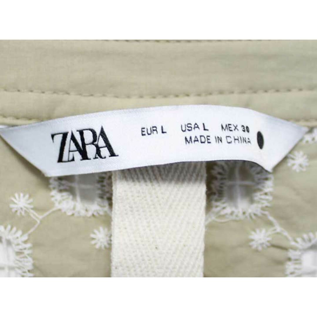 ZARA(ザラ)の△ZARA/ザラ△レースプルオーバーブラウス/長袖/Vネック　ライトベージュ　レディース　L　【中古】 春夏 302032 レディースのトップス(シャツ/ブラウス(半袖/袖なし))の商品写真