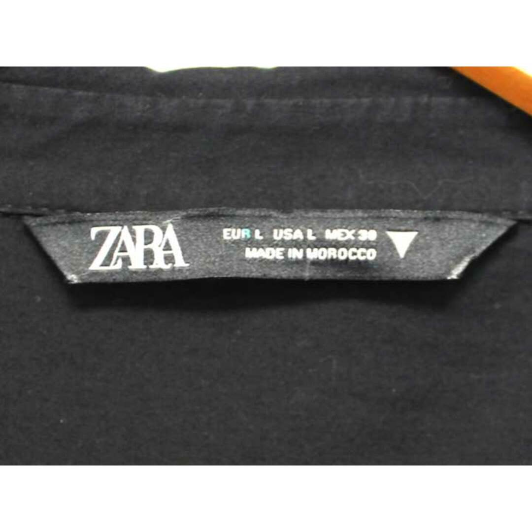 ZARA(ザラ)の△ZARA/ザラ△オーバーサイズブラウス/チュニック/七分袖/無地　ブラック/黒　レディース　L　【中古】 春夏 302032 レディースのトップス(シャツ/ブラウス(半袖/袖なし))の商品写真