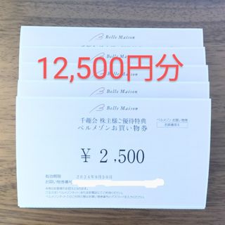 ベルメゾン(ベルメゾン)の千趣会 株主優待券 ベルメゾンお買い物券12,500円分(ショッピング)