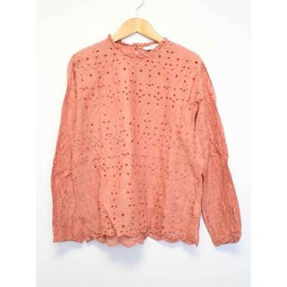 ザラ(ZARA)の△ZARA/ザラ△レースブラウス/長袖　ピンク　レディース　XS　【中古】 春夏 302032(シャツ/ブラウス(半袖/袖なし))