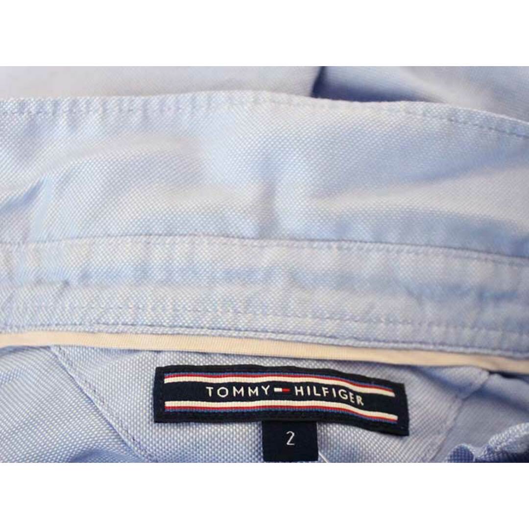 TOMMY HILFIGER(トミーヒルフィガー)の【値下げ】△TOMMY HILFIGER/トミーヒルフィガー△長袖バック刺繍シャツ/カジュアルシャツ/ワンポイント/無地　ブルー/青　レディース　2　【中古】 春夏秋冬 921122 レディースのトップス(シャツ/ブラウス(半袖/袖なし))の商品写真