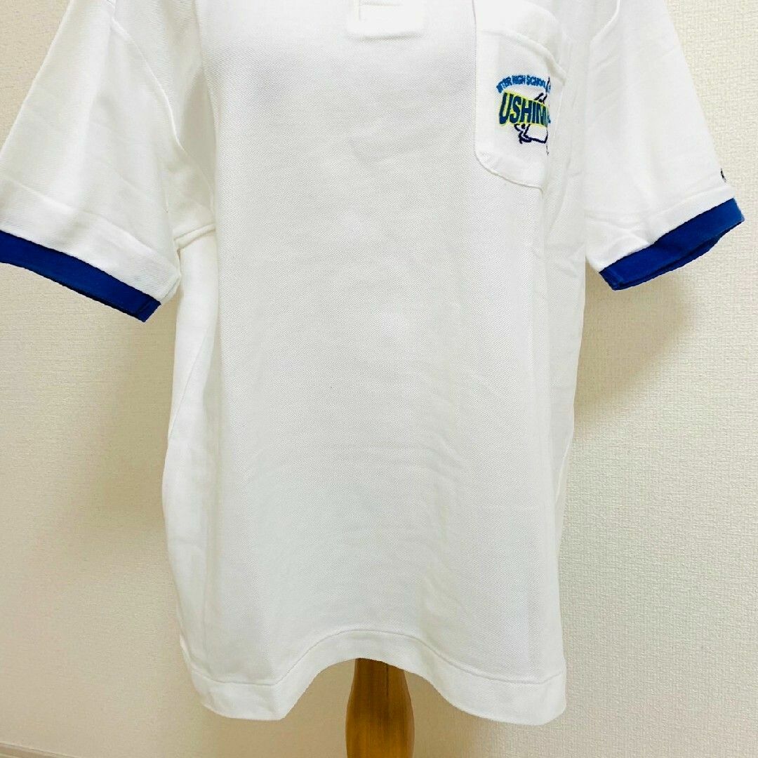 MIZUNO - ミズノ ポロシャツ メンズ L ホワイト ブルー カジュアル