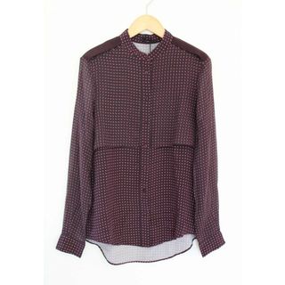 ジョゼフ(JOSEPH)の【春夏物 新入荷】新品 未使用品●JOSEPH/ジョセフ●ドットシルクブラウス/シャツ/長袖/要インナー パープル/紫 レディース 36 春夏  612042(シャツ/ブラウス(半袖/袖なし))