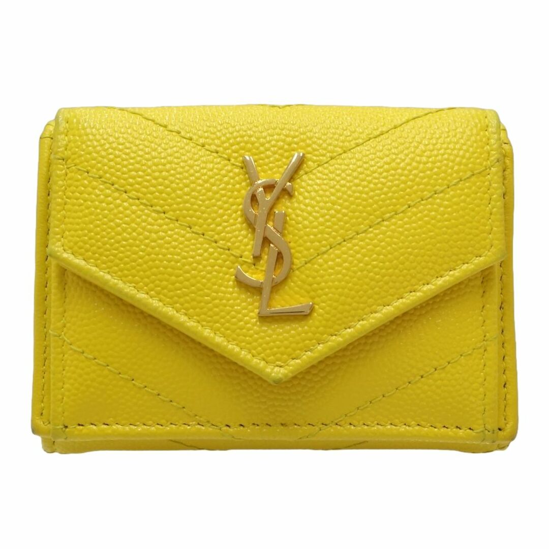 YSL イエロー 三つ折り財布 息苦し YSL イエロー 三つ折り財布 息苦し