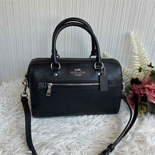 コーチ(COACH)の新品同様　COACH 斜め掛けバッグ　2wayハンドバッグ　ブラックカラー(ショルダーバッグ)