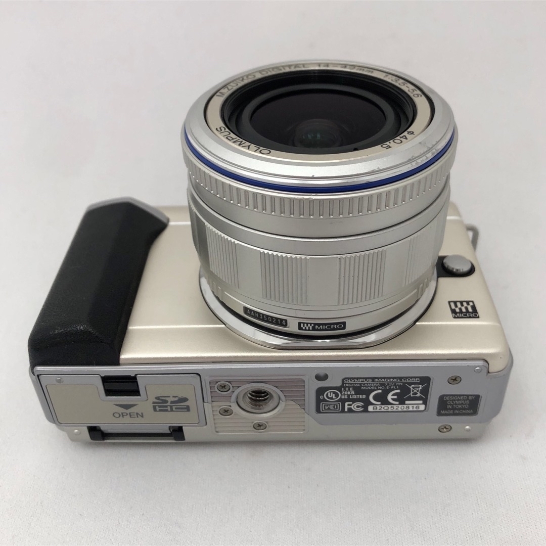 OLYMPUS(オリンパス)のOLYMPUS E-PL1 レンズキット CHAMPAGNE GOL スマホ/家電/カメラのカメラ(ミラーレス一眼)の商品写真
