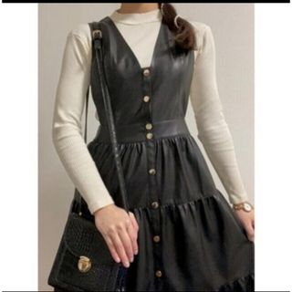 ザラ(ZARA)のZARA ザラ　レザーワンピース(ロングワンピース/マキシワンピース)