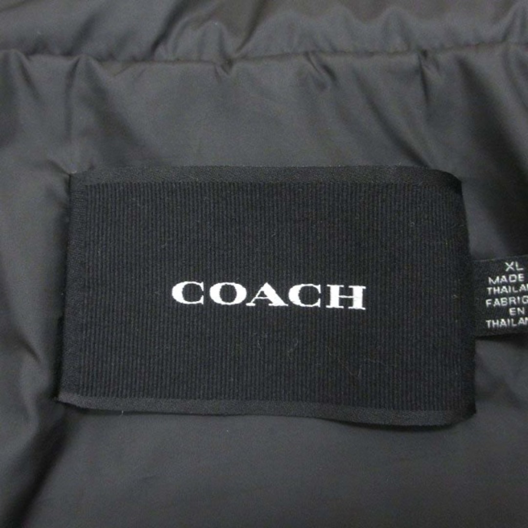 COACH(コーチ)のコーチ ダウンジャケット ジップアップ コーデュロイ 切替 ナイロン 黒 XL メンズのジャケット/アウター(ダウンジャケット)の商品写真