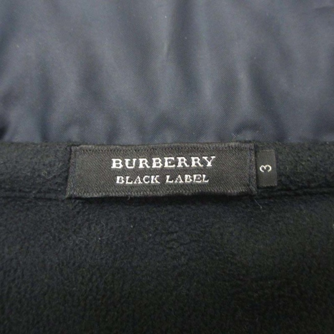 BURBERRY BLACK LABEL(バーバリーブラックレーベル)のバーバリーブラックレーベル フリースジャケット フード付き ノバチェック 黒 3 メンズのジャケット/アウター(ブルゾン)の商品写真