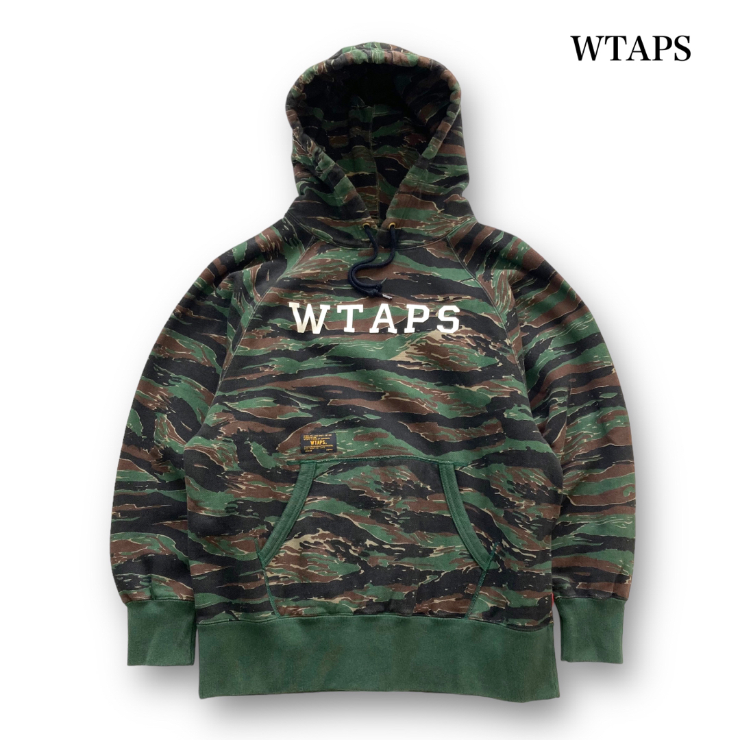 【WTAPS】ダブルタップス タイガーカモ スウェットパーカー センターロゴ