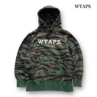 ダブルタップス(W)taps)の【WTAPS】ダブルタップス タイガーカモ スウェットパーカー センターロゴ(パーカー)