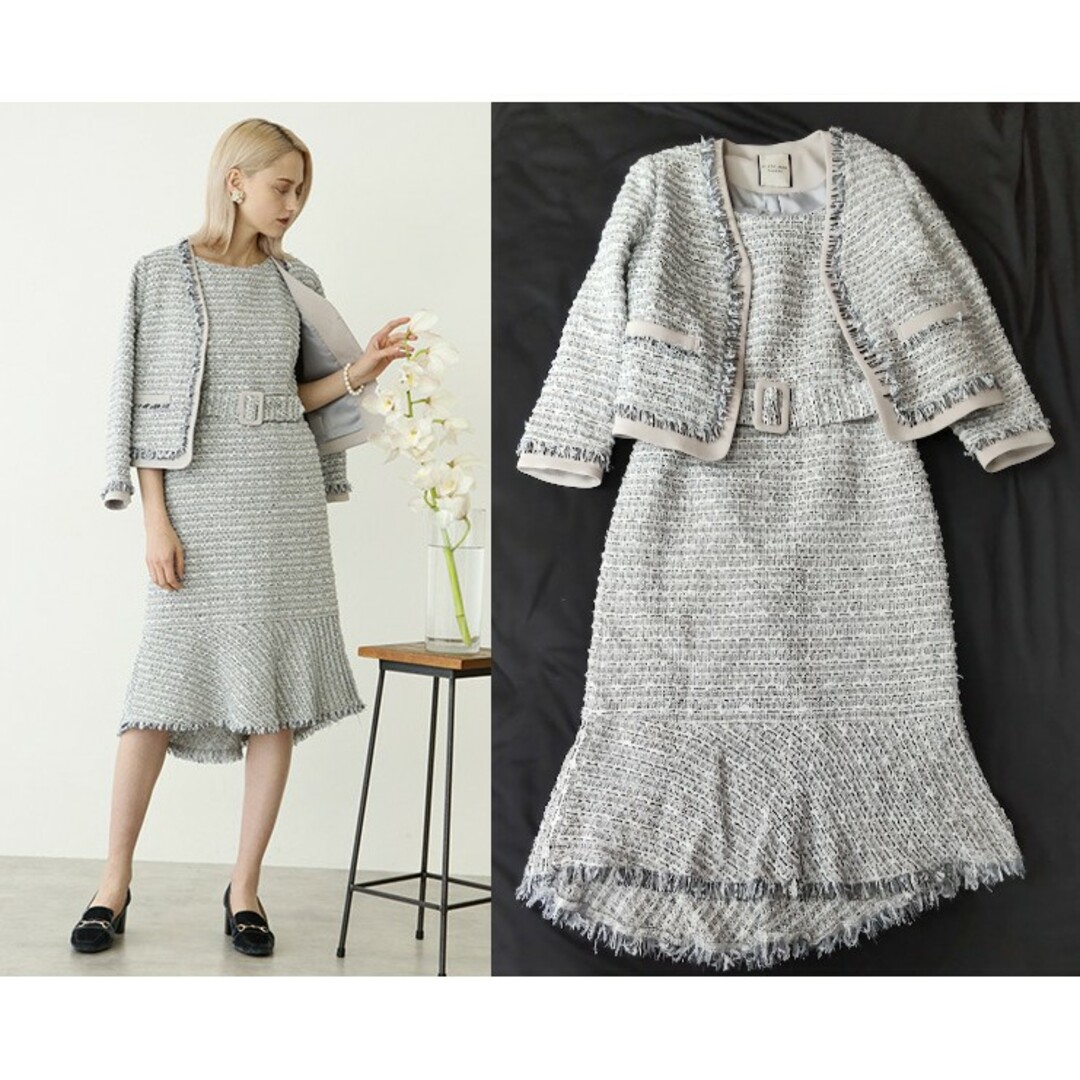 JILLSTUART(ジルスチュアート)のケイティツイードセットアップ   JILLSTUART《Endy ROBE》 レディースのワンピース(ロングワンピース/マキシワンピース)の商品写真