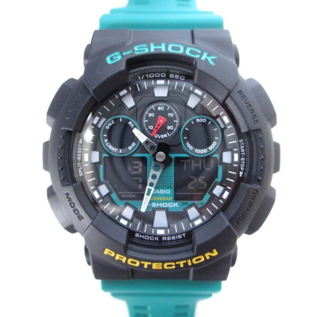 G-SHOCK(ジーショック)のカシオジーショック GA-100MT-1A3JF アナデジ 腕時計 緑 黒 メンズの時計(腕時計(アナログ))の商品写真