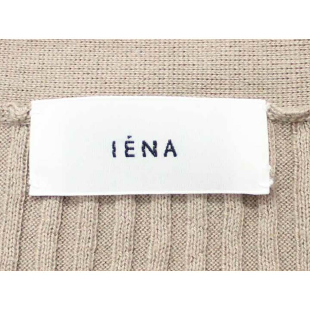 IENA(イエナ)の【値下げ】△IENA/イエナ△2019年製/コットンリブロングカーディガン/セーター/長袖/無地　ライトブラウン/茶色　レディース　【中古】 秋冬 221122 レディースのトップス(カーディガン)の商品写真