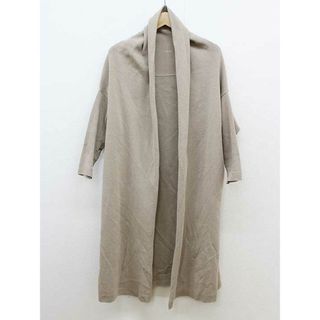 ドゥーズィエムクラス(DEUXIEME CLASSE)の【春物 新入荷】‡Deuxieme Classe/ドゥーズィエムクラス‡コットンロングカーディガン/長袖 ライトブラウン/薄茶 レディース 【中古】春夏 512042(カーディガン)