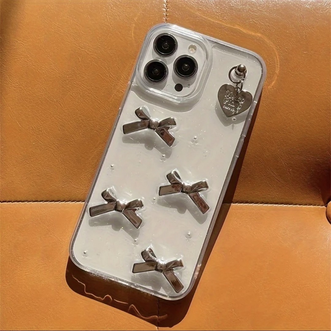 【新品未開封】iPhone15 ケース リボン かわいい 人気 クリア ソフト スマホ/家電/カメラのスマホアクセサリー(iPhoneケース)の商品写真
