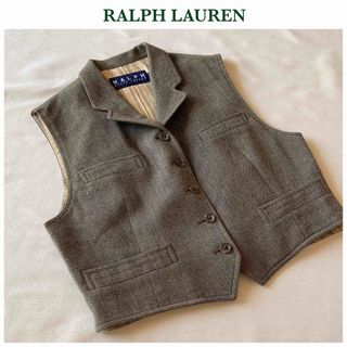 ラルフローレン(Ralph Lauren)のラルフローレン ウール ヘリンボーン ツイード シンチバック ベスト ジレ 9(ベスト/ジレ)