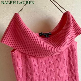 ラルフローレン(Ralph Lauren)のラルフローレン ブラックレーベル カシミヤ ノースリーブ オフショルダー ニット(ニット/セーター)