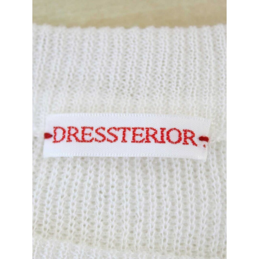 DRESSTERIOR(ドレステリア)の‡DRESSTERIOR/ドレステリア‡リネンリボンニット/長袖 ホワイト/白 レディース 【中古】 春夏 403032 レディースのトップス(ニット/セーター)の商品写真