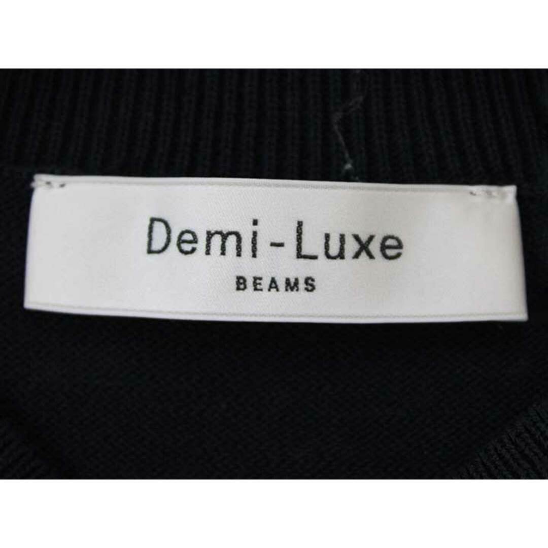 Demi-Luxe BEAMS(デミルクスビームス)の【春物 新入荷】‡Demi-Luxe BEAMS/デミルクス ビームス‡レース切替ニット/エレガント/半袖 ネイビー/紺 レディース 【中古】春夏  203042 レディースのトップス(ニット/セーター)の商品写真