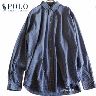 ポロラルフローレン(POLO RALPH LAUREN)の【POLO RALPH LAUREN】超ビッグサイズ　長袖シャツ　青★(シャツ)