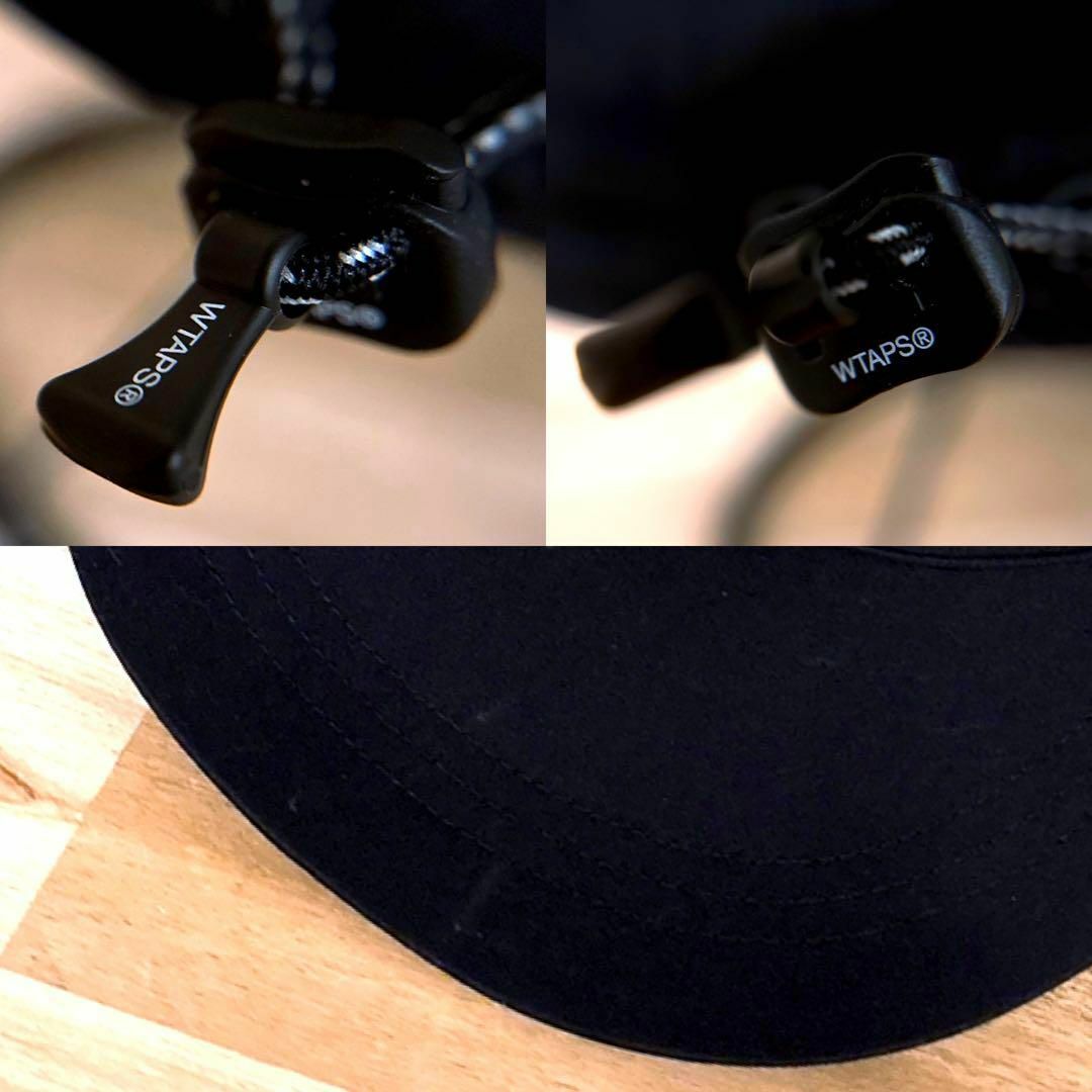 W)taps(ダブルタップス)の激レア【ダブルタップス】ナンバー ロゴ ナイロン ジェットキャップ 黒×白 メンズの帽子(キャップ)の商品写真