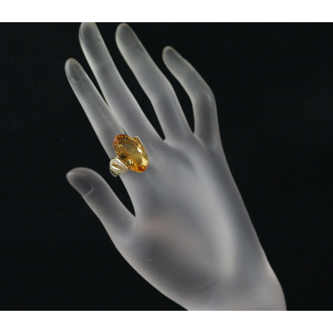 TASAKI(タサキ)のTASAKI タサキ リング シトリン 11.66ct ダイヤ ダイヤモンド 0.43ct 特殊カット 13号 K18YG 大幅値下げ品 レディースのアクセサリー(リング(指輪))の商品写真