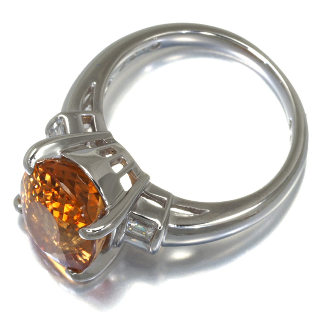 TASAKI(タサキ)のTASAKI タサキ リング インペリアルトパーズ 6.05ct ダイヤ ダイヤモンド 0.32ct 10号 Pt900 ソーティング大幅値下げ品 レディースのアクセサリー(リング(指輪))の商品写真