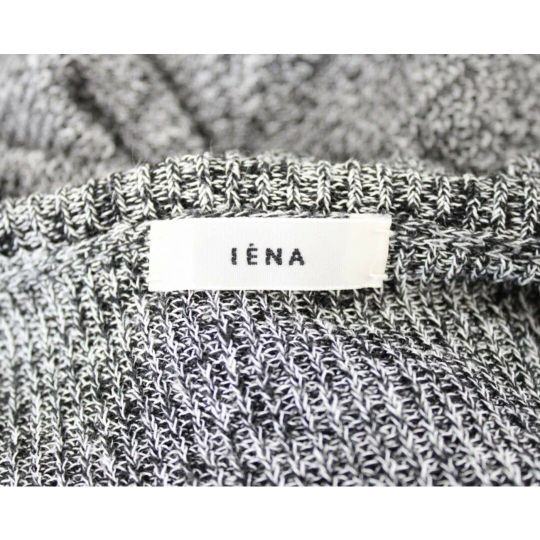 IENA(イエナ)の●IENA/イエナ●フリルネックプルオーバー/七分袖 ブラック×ホワイト/黒×白 レディース【中古】春夏 412032 レディースのトップス(ニット/セーター)の商品写真