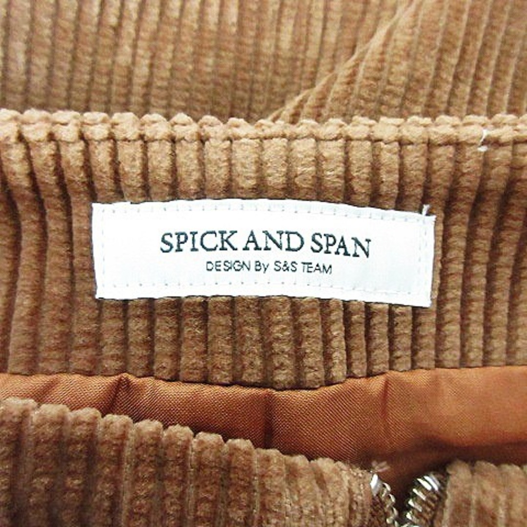 Spick & Span(スピックアンドスパン)のスピック&スパン スカート ひざ丈 タイト コーデュロイ 厚手 無地 40 茶 レディースのスカート(ひざ丈スカート)の商品写真