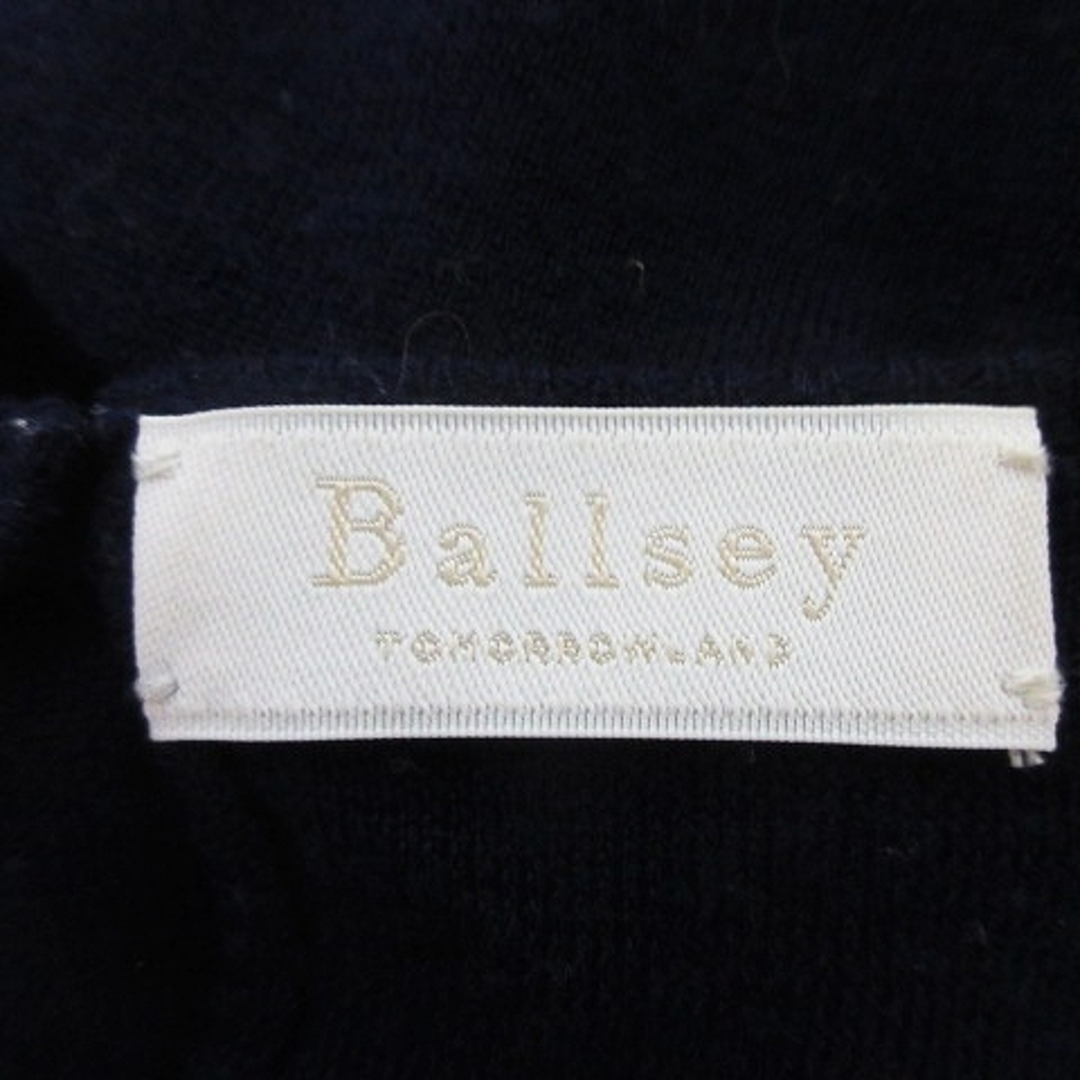 Ballsey(ボールジィ)のボールジー トゥモローランド ニット カットソー 長袖 ウール 無地 38 紺 レディースのトップス(ニット/セーター)の商品写真