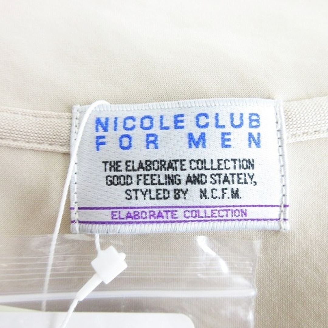 NICOLE CLUB FOR MEN(ニコルクラブフォーメン)のニコルクラブフォーメン ジャケット ノーカラー 長袖 薄手 無地 50 ベージュ レディースのジャケット/アウター(その他)の商品写真