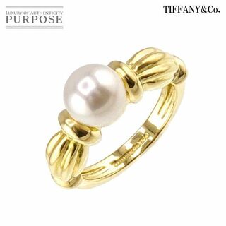 ティファニー(Tiffany & Co.)のティファニー TIFFANY&Co. アコヤ真珠 7.2mm 8号 リング K18 YG イエローゴールド 750 指輪 VLP 90222823(リング(指輪))