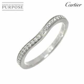 カルティエ(Cartier)のカルティエ Cartier バレリーナ カーブ #48 リング ハーフ ダイヤ Pt プラチナ 指輪　VLP 90224266(リング(指輪))