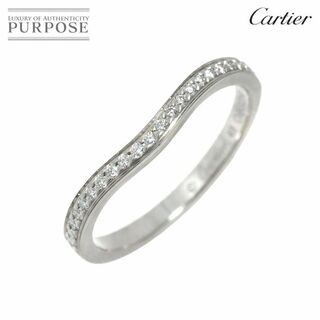 カルティエ(Cartier)のカルティエ Cartier バレリーナ カーブ #48 リング ハーフ ダイヤ Pt プラチナ 指輪　VLP 90224266(リング(指輪))