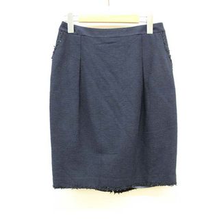 【新入荷】■TO BE CHIC/トゥー ビー シック■スカート/ミモレ丈 ネイビー/紺 レディース 42【中古】春夏秋冬  722042