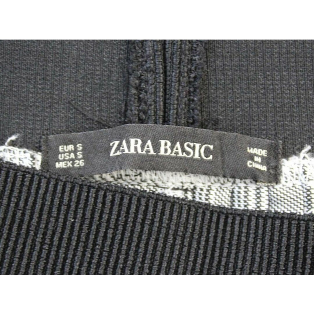 ZARA(ザラ)の【値下げ】♪ZARA/ザラ♪フラワー刺繍チェック柄プリーツスカート/シンプル/カジュアル/ミモレ丈 ブラック×ホワイト/黒×白 レディース S【中古】春夏秋冬 710132 レディースのスカート(その他)の商品写真