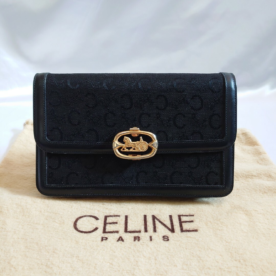 CELINE 馬車金具 クラッチバッグ