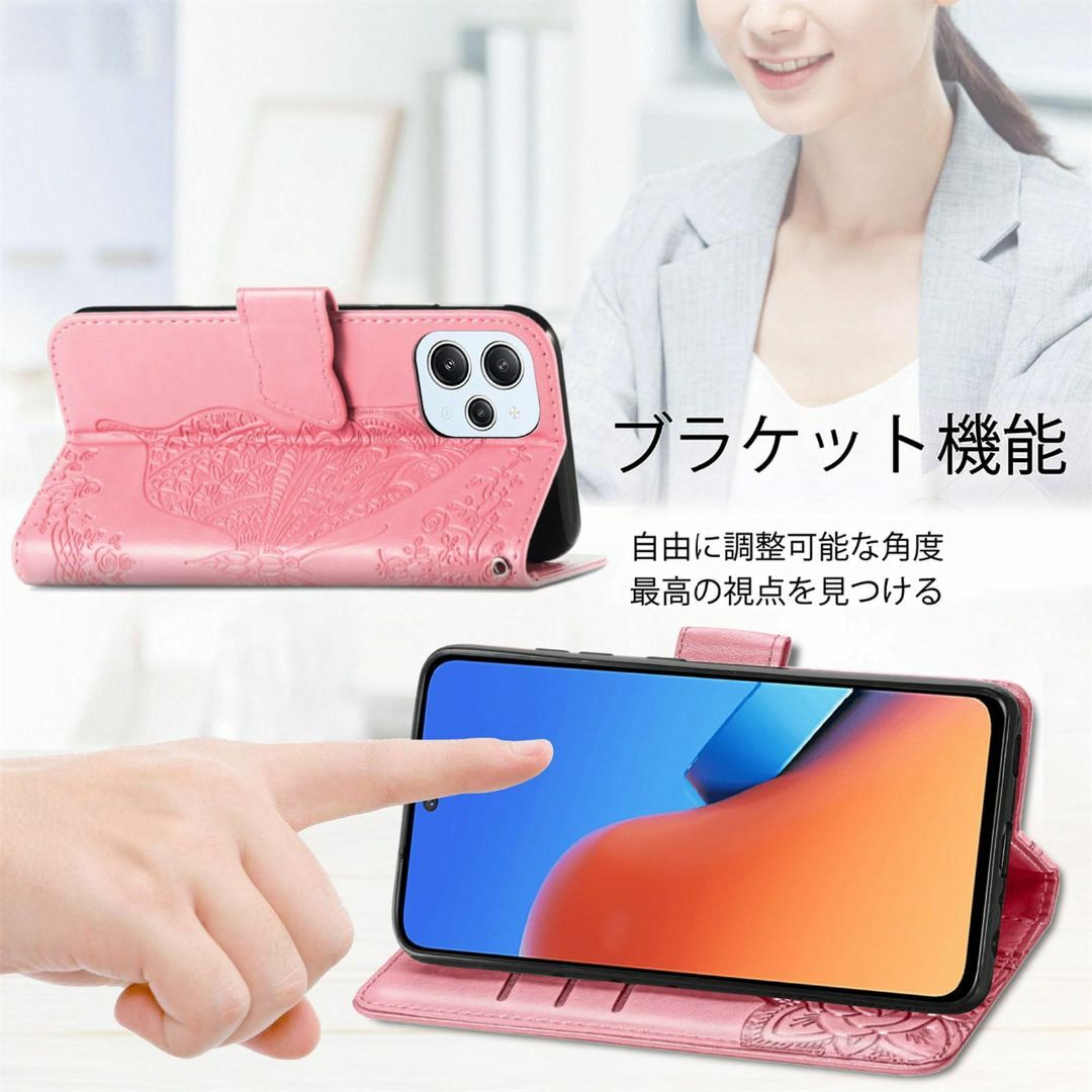 【色: ローズゴールドの】ZIHEWJLAI Redmi 12 5G 手帳型 ケ スマホ/家電/カメラのスマホアクセサリー(その他)の商品写真