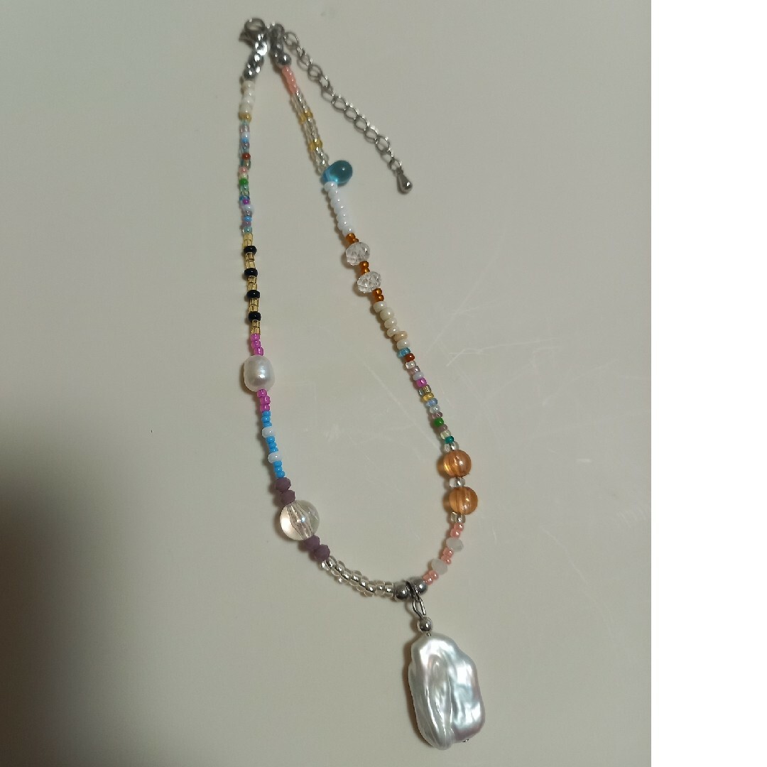 hand made beads necklace dream🎠 ハンドメイドのアクセサリー(ネックレス)の商品写真